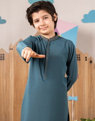 GREEN BLENDED KURTA TROUSER