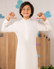 OFF WHITE BLENDED KAMEEZ SHALWAR