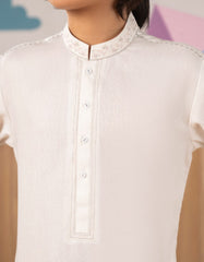 OFF WHITE BLENDED KAMEEZ SHALWAR