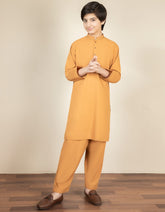 RUSTIC ORANGE BLENDED KAMEEZ SHALWAR | JCKS-S-39286