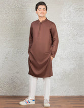 BROWN BLENDED KURTA | JTK-S-39291