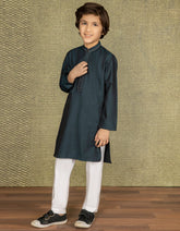 DEEP SEA GREEN COTTON KURTA | JCK-S-39307