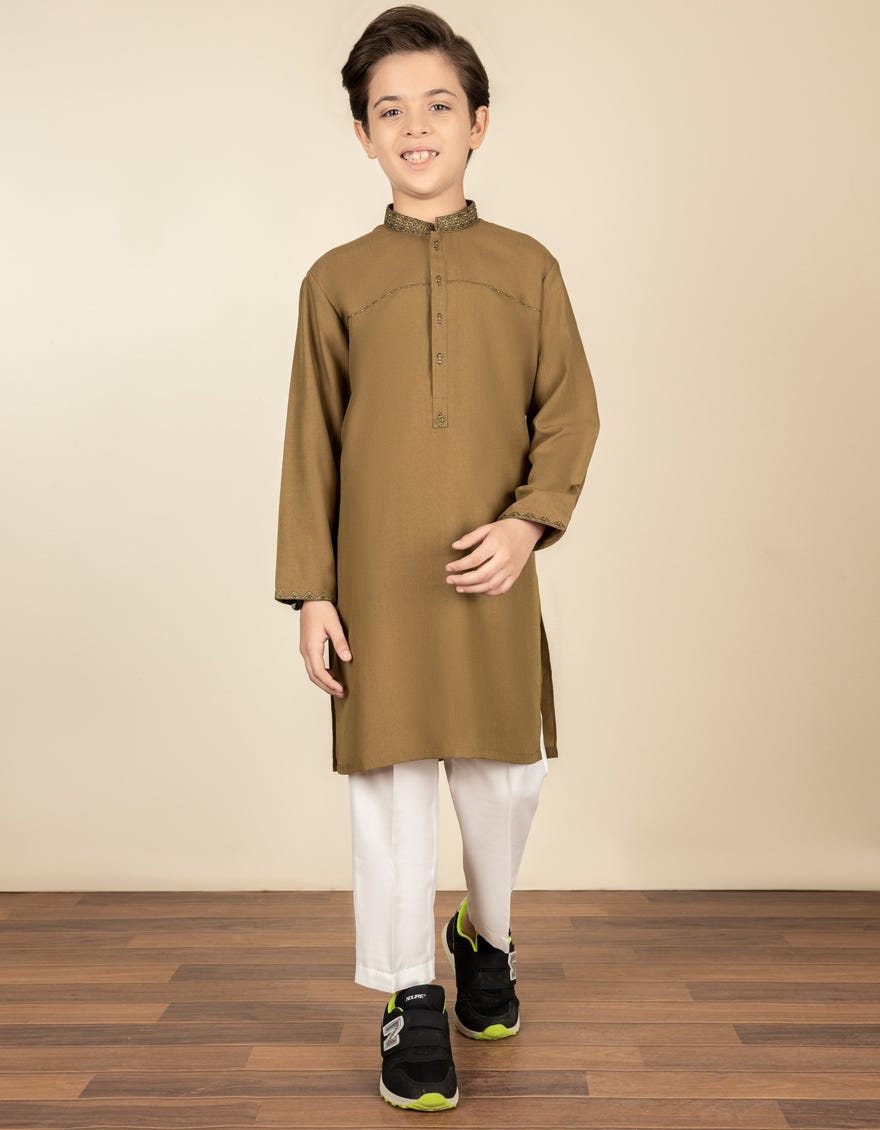 MEHNDI GREEN BLENDED KURTA | JCK-A-39308