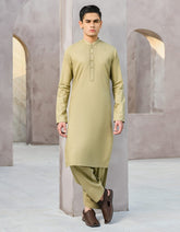 BEIGE COTTON KAMEEZ SHALWAR | JTKS-S-39310
