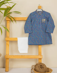 BLUE COTTON KAMEEZ SHALWAR | JJIKS-S-39312