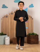 BLACK BLENDED KURTA TROUSER