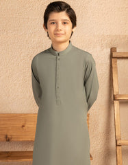 ARMY GREEN BLENDED CASUAL KAMEEZ SHALWAR