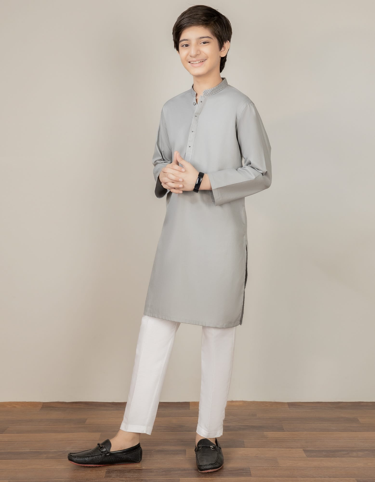 GREY COTTON KURTA | JCK-S-39328