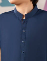 BLUE BLENDED KURTA TROUSER