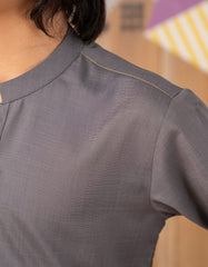 GREY BLENDED KURTA TROUSER