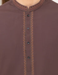 BROWN BLENDED KURTA TROUSER