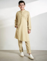 BEIGE BLENDED KURTA TROUSER