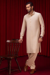 SANTA MARIA - BEIGE BLENDED EXCLUSIVE KAMEEZ SHALWAR