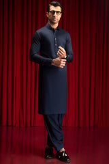 SAN CARLOS - NAVY COTTON EXCLUSIVE KAMEEZ SHALWAR