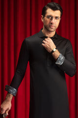 SAN CARLOS - BLACK COTTON EXCLUSIVE KAMEEZ SHALWAR