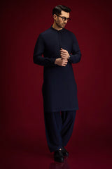 TUNIS - NAVY BLENDED EXCLUSIVE KAMEEZ SHALWAR