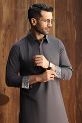 SAINT LUCIA - CHARCOAL GREY EXCLUSIVE KAMEEZ SHALWAR