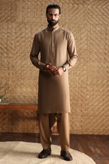 HAARLEM - KHAKI EXCLUSIVE KAMEEZ SHALWAR