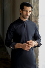 MOSSBURN - BLACK COTTON EXCLUSIVE KAMEEZ SHALWAR