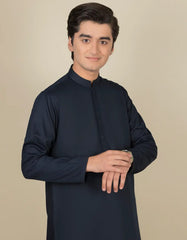 NAVY BLUE BLENDED KAMEEZ SHALWAR | JTKS-A-40199-R13-AP