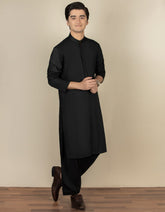BLACK BLENDED KAMEEZ SHALWAR | JTKS-S-40200-R1-AP