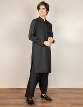 BLACK BLENDED CASUAL KAMEEZ SHALWAR | JTKS-S-40200-AP