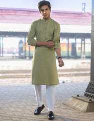 LIGHT GREEN BUNNAT KURTA | JTK-S-40237