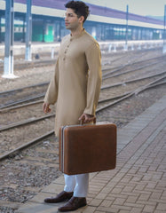 BEIGE COTTON KURTA | JJK-S-40250