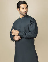 DEEP GREEN BLENDED KAMEEZ SHALWAR | JJKS-S-40261