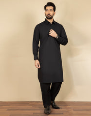 BLACK COTTON KAMEEZ SHALWAR | JJKS-S-40263