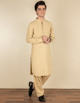 BEIGE BLENDED KAMEEZ SHALWAR | JTKS-S-40270
