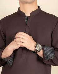 BURGUNDY BLENDED KAMEEZ SHALWAR | JTKS-S-40272