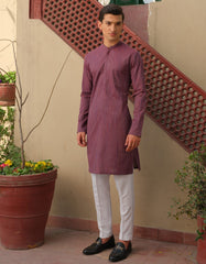 MULTI PLUM COTTON KURTA | JJK-A-40285