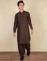 COFFEE BROWN BLENDED KAMEEZ SHALWAR | JTKS-S-40292