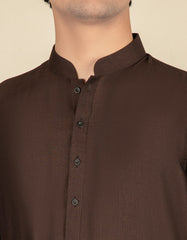 COFFEE BROWN BLENDED KAMEEZ SHALWAR | JTKS-S-40292