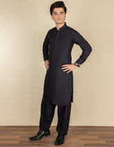 DEEP PURPLE BLENDED KAMEEZ SHALWAR | JTKS-S-40293