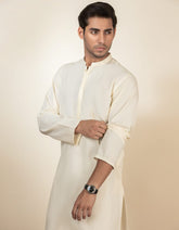 CREAM COTTON KURTA | JJK-S-40296