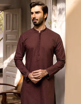 DULL MAROON COTTON KURTA | JJK-S-40300