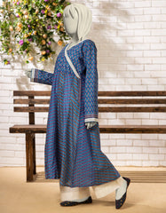 BLUE LAWN EMBROIDERED KURTI