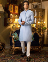SKY BLUE COTTON KURTA | JTK-S-41096