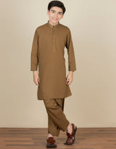BROWN BLENDED KAMEEZ SHALWAR | JCKS-S-41105