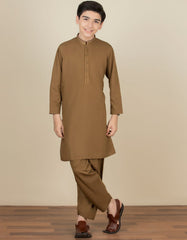 BROWN BLENDED KAMEEZ SHALWAR | JCKS-S-41105