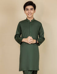 DARK GREEN COTTON KAMEEZ SHALWAR | JCKS-S-41121