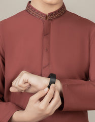 PLUM BLENDED KAMEEZ SHALWAR | JCKS-S-41147