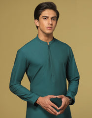 TEAL GREEN CVC KURTA | JTK-S-41153
