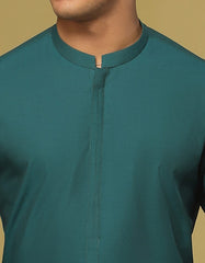 TEAL GREEN CVC KURTA | JTK-S-41153
