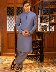 BLUE BLENDED KAMEEZ SHALWAR | JTKS-S-41162