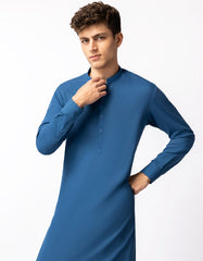 BLUE SEMI-FORMAL KAMEEZ SHALWAR