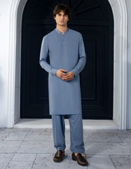 BLUE CASUAL KAMEEZ SHALWAR