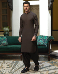 BROWN BLENDED KAMEEZ SHALWAR | JJKS-A-42248